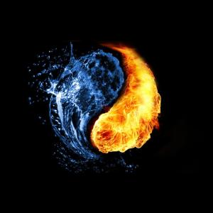 water and fire. yin and yang. (source: google image)